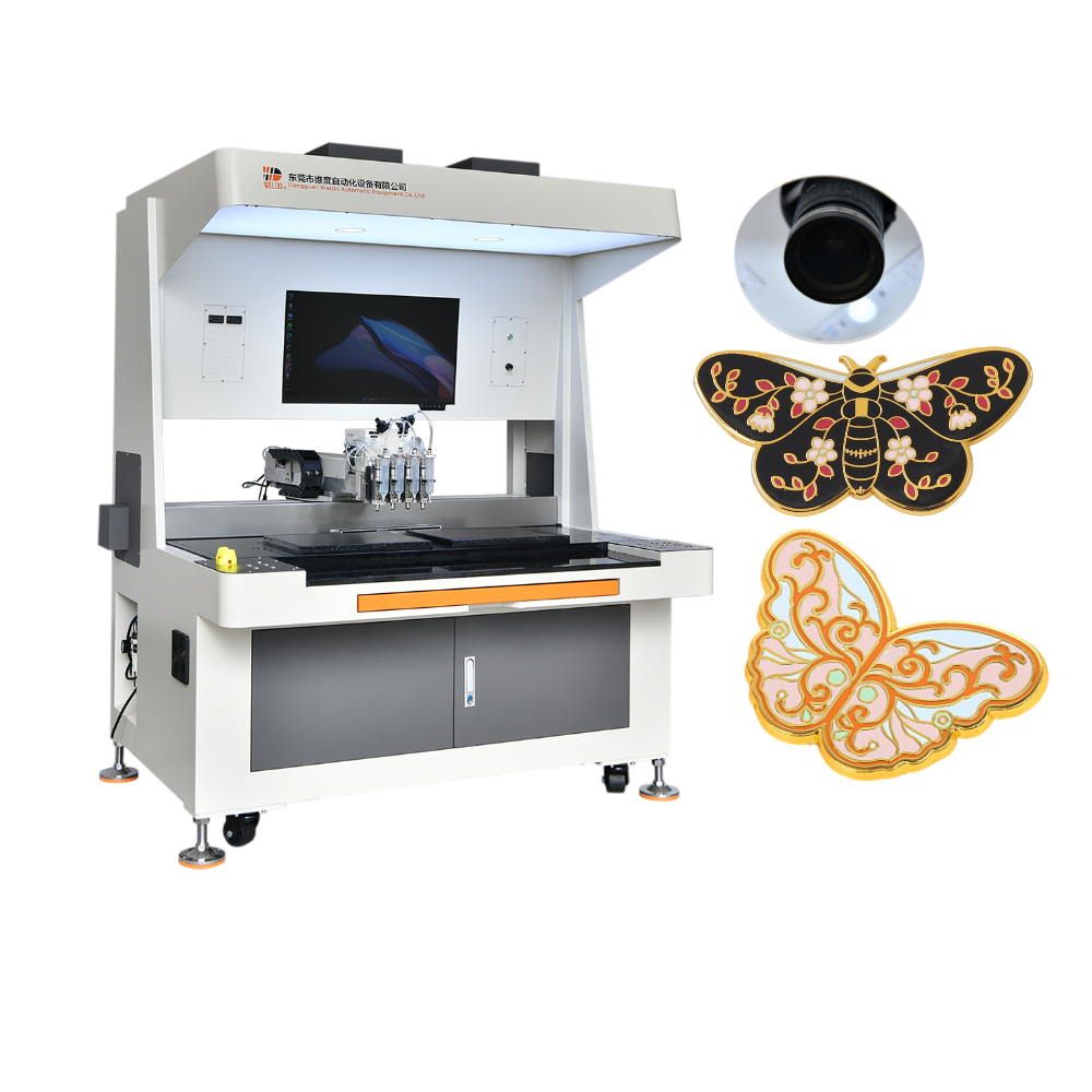 Custom silicone  enamel pin badge filling machine